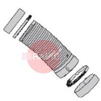 0000101979 Semi Rigid Hose Ø 75mm (Black) Including Collar (2) and Hose Clamp (2)