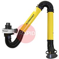 0000110616 Plymovent FUA-1800 Fan and KUA 4m Extraction Arm with LED working light & Hood mounted On/Off Switch, 400v