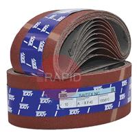 028035 SAITEX-NC A-X Aluminium Oxide Short Cloth Belt for Portable Sanders - 100mm x 610mm, Grit 80