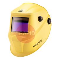 0700000491 ESAB Savage A40 Auto Darkening Welding Helmet, Shades 9-13 - Yellow