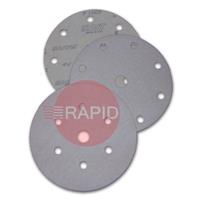 090516 SAITAC D-VEL 4V Hook & Loop No Hole Aluminium/Oxide Velcro Disc 150mm, Grit 800 (Box of 50)
