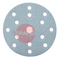 0910 SAITAC D-VEL 6S Velcro Hook & Loop Ceramic Disc 150mm Diameter, 15 Hole (Each)