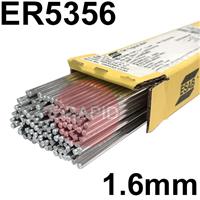 181516R120 ESAB OK Tigrod 5356 Aluminium TIG Wire, 1.6mm Diameter x 1000mm Cut Lengths - AWS A5.10 R5356, 2.5Kg Pack