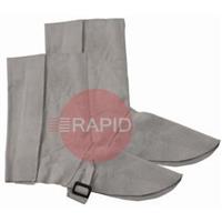 1892 Chrome Leather Gaiters - 14 inch velcro