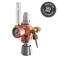 37372010 GasiQ Optimator I Argon/Mix Gas Saver Side Entry Regulator. 34Lpm. G5/8
