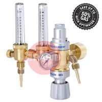 37394200 GasiQ Optimator II 300 Bar Argon/Mix Gas Saver Regulator. 20/34Lpm. NEVOC Cylinder Connection. G1/4