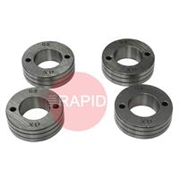 4017222 PATON U-Groove Feed Roller Set of 4 - Aluminium Wire: 0.6 - 0.8mm (4 Roll Drive)