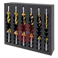 603067-SET1 HMT Versadrive Drillsink / Countersink Insertfoam Starter 12 Piece Set (8 - 31mm)