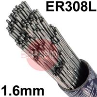 69635 Bohler Thermanit JE-308L Stainless Steel TIG Wire, 1.6mm Diameter x 1000mm Cut Lengths - AWS A5.9 ER308L. 5Kg Pack