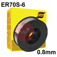 A18085P ESAB AristoRod 12.50 Premium  A18 (ER70S-6) Mig Wire for Steel. 0.8mm Diameter 5kg Spool