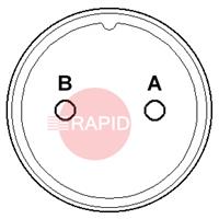 AMP02PS 2 Way Amphenol Panel Socket (12S-3)