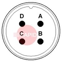 AMP04CP 4 Way Amphenol Cable Plug (18-4)