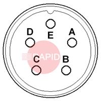 AMP05MPS 5 Way Amphenol Panel Socket (16S-8)