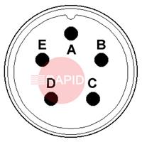 AMP05PP 5 Way Amphenol Panel Plug (14S-5)