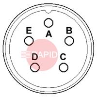 AMP05PS 5 Way Amphenol Panel Socket (14S-5)