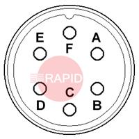 AMP06MCS 6 Way Amphenol Cable Socket (14S-6)