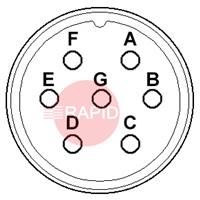 AMP07CSIL 7 Way Amphenol Inline Cable Socket (16S-1)