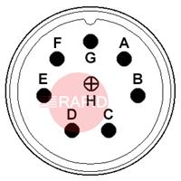 AMP08CP 8 Way Amphenol Cable Plug (18-8)