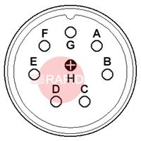 AMP08PS 8 Way Amphenol Panel Socket (18-8)