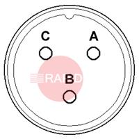 AMPO3CS 3 Way Amphenol Cable Socket (14S-1)