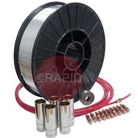 BSTKIT-AL10 1.0mm Aluminium Starter Kit for Bester 200-S, Includes 2kg 1.0mm 5356 Wire & Consumable Set