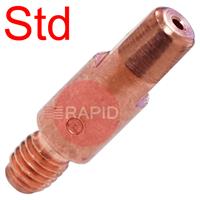 Binzel-M6-StdTip-28 Binzel M6 Standard Contact Tip. 0.6mm - 1.6mm dia, 28mm long