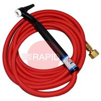 CK-CK912RSFFX CK9 Flex Head Gas Cooled TIG Torch with 1pc 4m Superflex Cable, 3/8