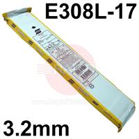 E308L32E Esab OK 61.30 Stainless Steel Electrodes 3.2mm Diameter x 350mm Long. 1.8kg Vacpac (46 Rods). E308L-17