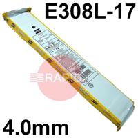 E308L40E Esab OK 61.30 Stainless Steel Electrodes 4.0mm Diameter x 350mm Long. 1.7kg Vacpac (31 Rods). E308L-17