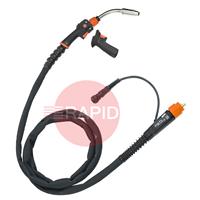 GXE408GAMN Kemppi Flexlite GXe K8 408GAMN Air Cooled 400A MIG Torch, w/ Euro/Amphenol Conn. & GRE80 Remote