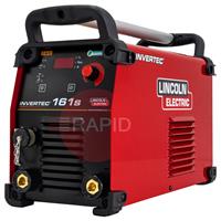 K14293-1P Lincoln Invertec 161S Stick & Lift TIG Inverter Arc Welder Ready To Weld Package  - 230v, 1ph