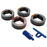 KP14150-V10-12 Lincoln Drive Roll Kit V-Groove 1.0-1.2mm - Red/Orange