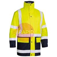 UKJ6975_TT05 Jacket Rain, Two Tone, 5 in 1, Long Sleeve, 300D