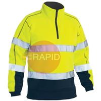 UKK6989T_TT05 Pullover Hi-Vis Fleece 1/4 Zip, Long Sleeve Taped