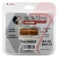 356556.B Plasma 56 Swirl Ring, ECF-71 Torch (Pack of 2)