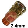 33217GL  Furick 2.4mm Stubby Gas Lens Collet Body - Tig Torch Sizes 17, 18 and 26