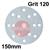 041122  SAITAC D-VEL 6S Hook & Loop Ceramic Velcro Disc 150mm Diameter, 120 Grit, 15 Hole