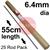 0000101106  Arcair SLICE 6.4mm Diameter x 55cm Long, Uncoated Electrodes (1/4