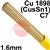 RO981625  SIFSILCOPPER No 985 Copper Tig Wire, 1.6mm Diameter x 1000mm Cut Lengths - ISO 24373: Cu 1898 (CusSn1), BS 2901: C7. 2.5kg Pack