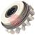 W001048  Kemppi Standard Upper Drive Roll  0.8 - 0.9mm V Groove. White.