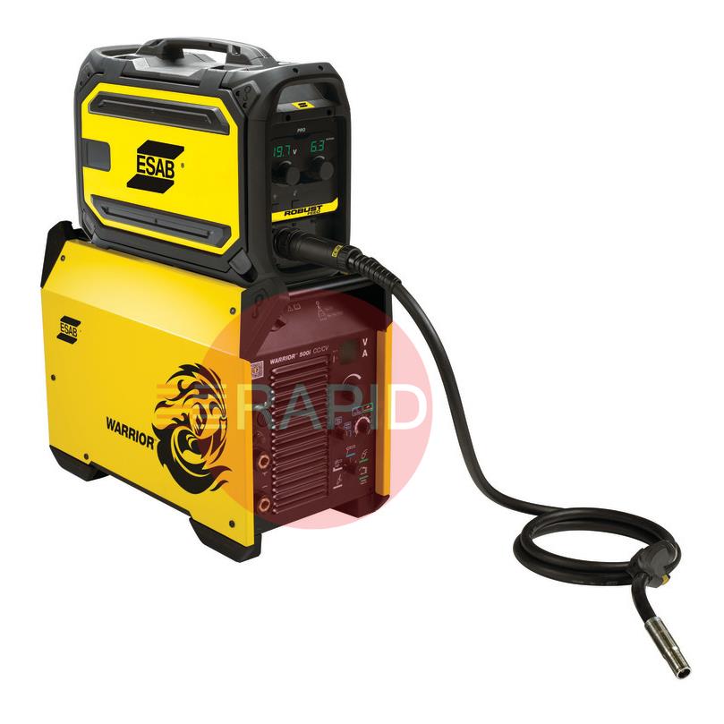 0465350884AC20RFO  ESAB Warrior 400i Multi-Process Air Cooled Welder Package, with Robust Feed Offshore & 20m Intercon. Cable  - 380/415V