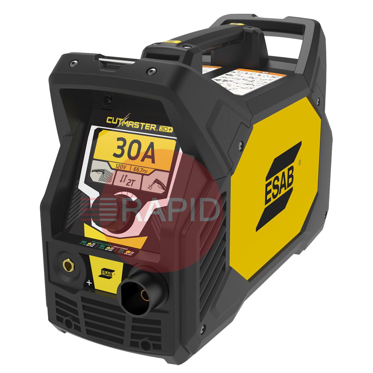 0559130004  ESAB Cutmaster 30+ Plasma Cutter with 6.1m SL60 Hand Torch, 10mm Cut. Dual Voltage 110v & 240v CE