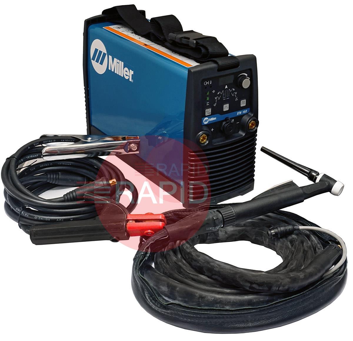 059016013PFS  Miller STH 160 DC Pulse Tig Welder Package with WP17 Tig Torch 230v