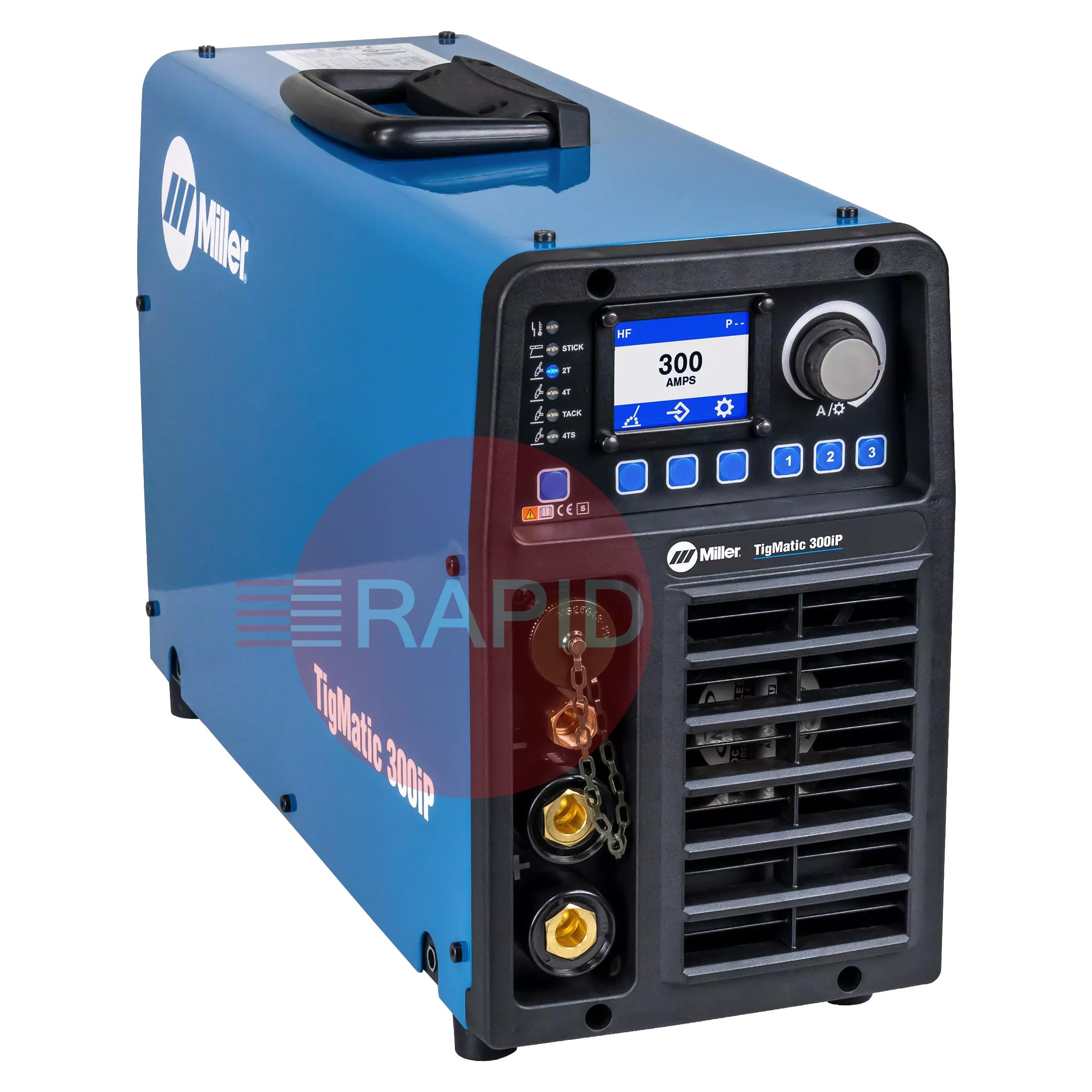 059016034  Miller TigMatic 300iP DC TIG Welder Power Source - 400v, 3ph