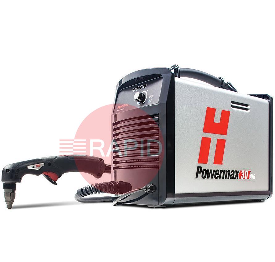 088098  Hypertherm Powermax 30 AIR Plasma Cutter with Built-in Compressor & 4.5m Torch, 110v/240v Dual Voltage, CE