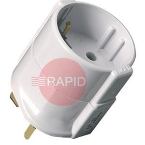 399-6134  UK Orders Only. Schuko Plug Adaptor. Converts Euro Plug to UK 3 Pin.