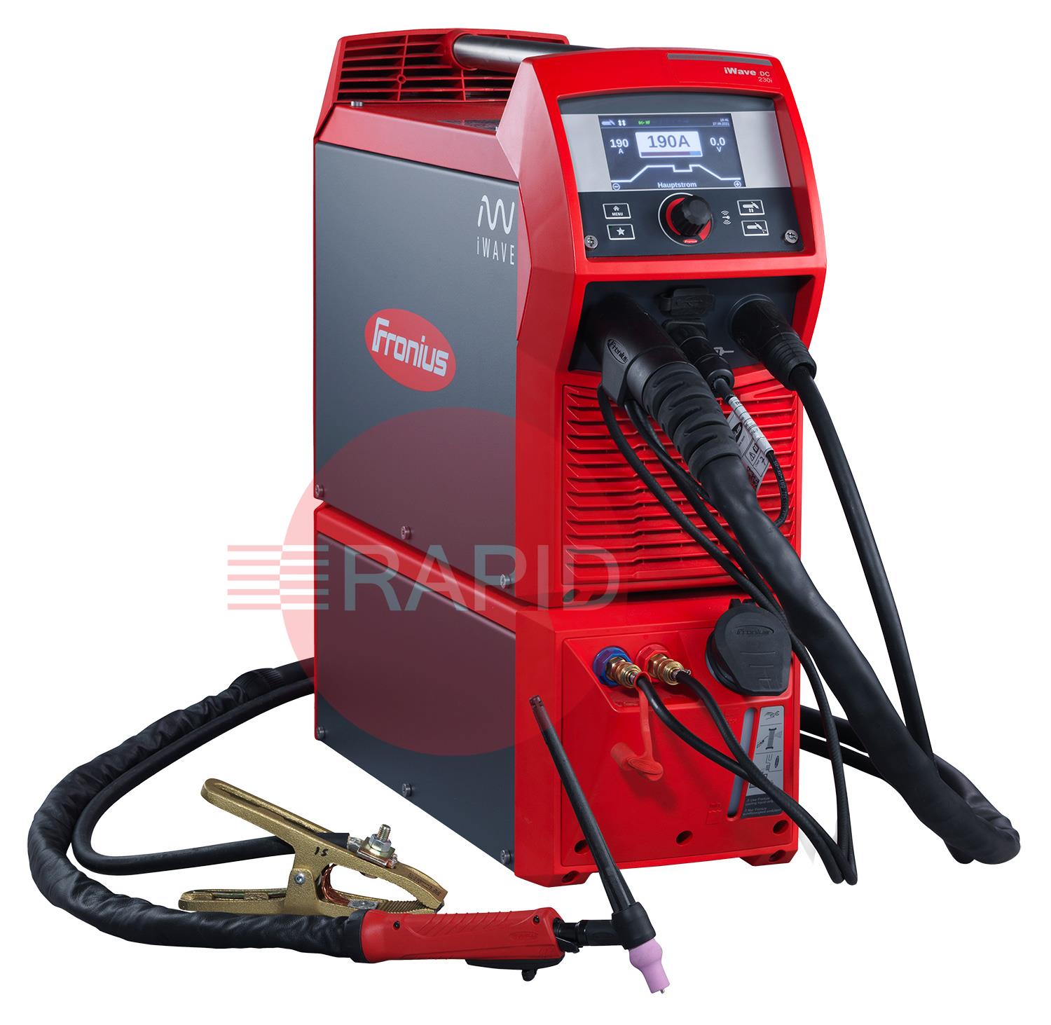 4,075,217,638PKGW  Fronius - iWave 230i MV DC Water Cooled TIG Welder Package,120v & 230v Multi Voltage, THP 300i TIG Torch & Earth