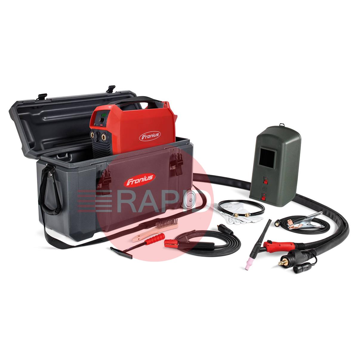 4,075,249,850  Fronius - Ignis 180 Set EFMMA Arc Welder With TIG Torch, MMA Leads & Site Carry Case, 230v 1 Phase