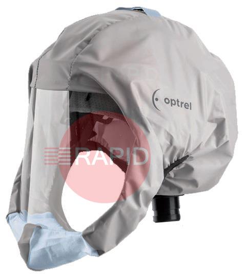 4900.041  Optrel Softhood Short Protective Hood With Fresh Air Connection - Grey