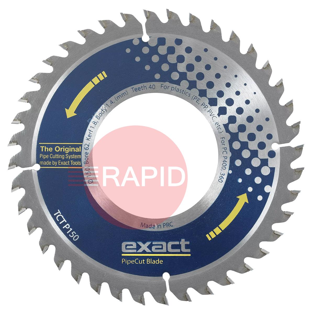 7010489  Exact TCT P150 Cutting Blade For Materials: Plastic (PE, PP, PVC)